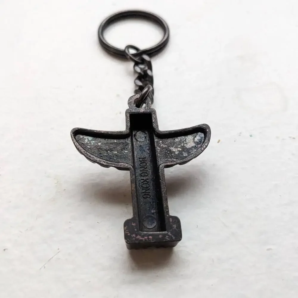 Vintage Southwest Native Keychain Totem Festival Accessories Charm Chain Jewelry